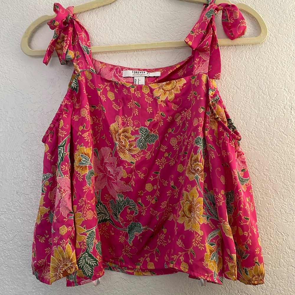 Forever 21 floral off the shoulder top